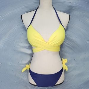 Womens Bikini 2 Piece Push Up Padded Bikini Swimsuit Swimwear Bathing Suit Sz L